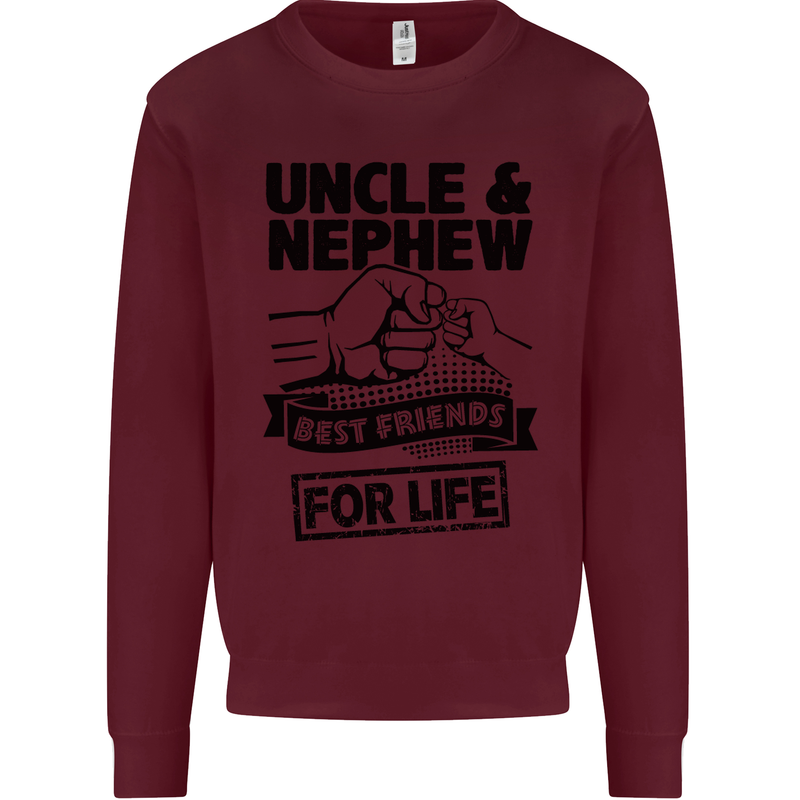 Uncle & Nephew Best Friends Uncle's Day Mens Sweatshirt Jumper Maroon