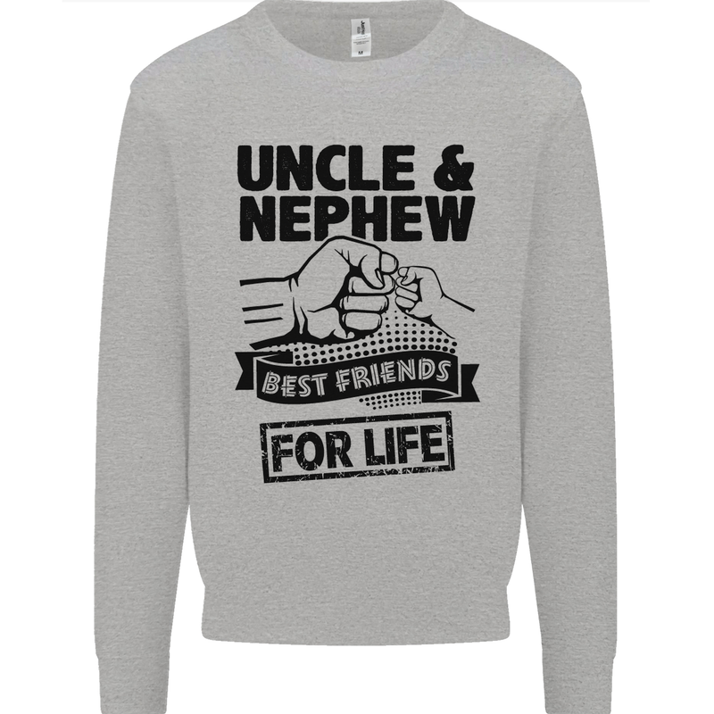 Uncle & Nephew Best Friends Uncle's Day Mens Sweatshirt Jumper Sports Grey