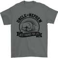 Uncle & Nephew Best Friends Uncle's Day Mens T-Shirt Cotton Gildan Charcoal
