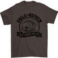 Uncle & Nephew Best Friends Uncle's Day Mens T-Shirt Cotton Gildan Dark Chocolate