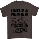 Uncle & Nephew Best Friends Uncle's Day Mens T-Shirt Cotton Gildan Dark Chocolate