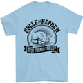 Uncle & Nephew Best Friends Uncle's Day Mens T-Shirt Cotton Gildan Light Blue
