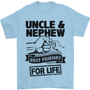Uncle & Nephew Best Friends Uncle's Day Mens T-Shirt Cotton Gildan Light Blue