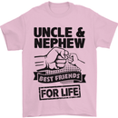 Uncle & Nephew Best Friends Uncle's Day Mens T-Shirt Cotton Gildan Light Pink