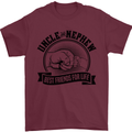 Uncle & Nephew Best Friends Uncle's Day Mens T-Shirt Cotton Gildan Maroon