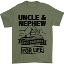 Uncle & Nephew Best Friends Uncle's Day Mens T-Shirt Cotton Gildan Military Green