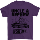 Uncle & Nephew Best Friends Uncle's Day Mens T-Shirt Cotton Gildan Purple