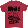 Uncle & Nephew Best Friends Uncle's Day Mens T-Shirt Cotton Gildan Red