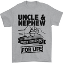 Uncle & Nephew Best Friends Uncle's Day Mens T-Shirt Cotton Gildan Sports Grey