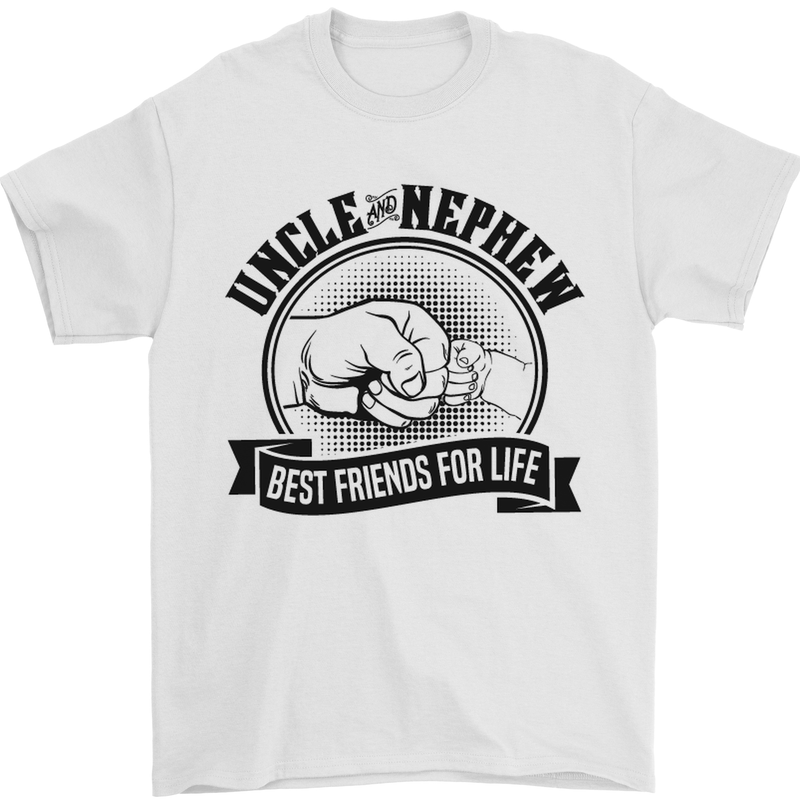 Uncle & Nephew Best Friends Uncle's Day Mens T-Shirt Cotton Gildan White