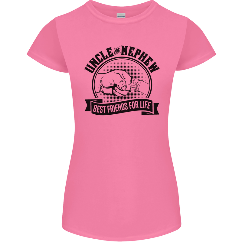 Uncle & Nephew Best Friends Uncle's Day Womens Petite Cut T-Shirt Azalea