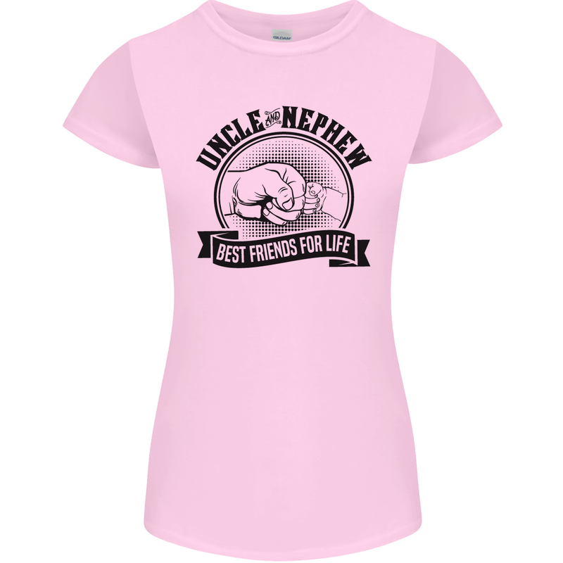 Uncle & Nephew Best Friends Uncle's Day Womens Petite Cut T-Shirt Light Pink