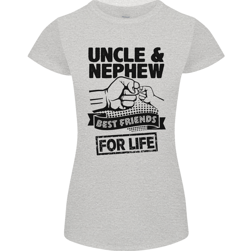 Uncle & Nephew Best Friends Uncle's Day Womens Petite Cut T-Shirt Sports Grey