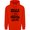 Uncle & Nephews Best Friends Day Funny Childrens Kids Hoodie Bright Red