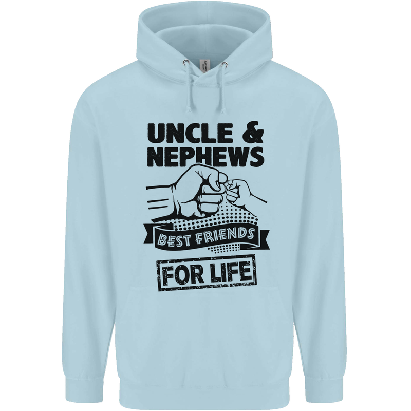 Uncle & Nephews Best Friends Day Funny Childrens Kids Hoodie Light Blue