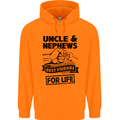 Uncle & Nephews Best Friends Day Funny Childrens Kids Hoodie Orange