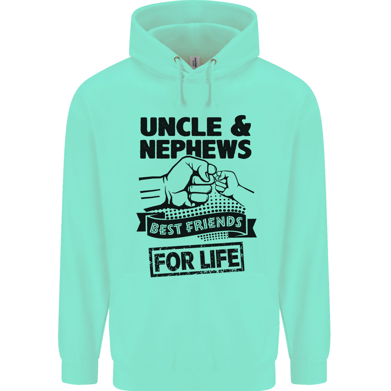 Uncle & Nephews Best Friends Day Funny Childrens Kids Hoodie Peppermint