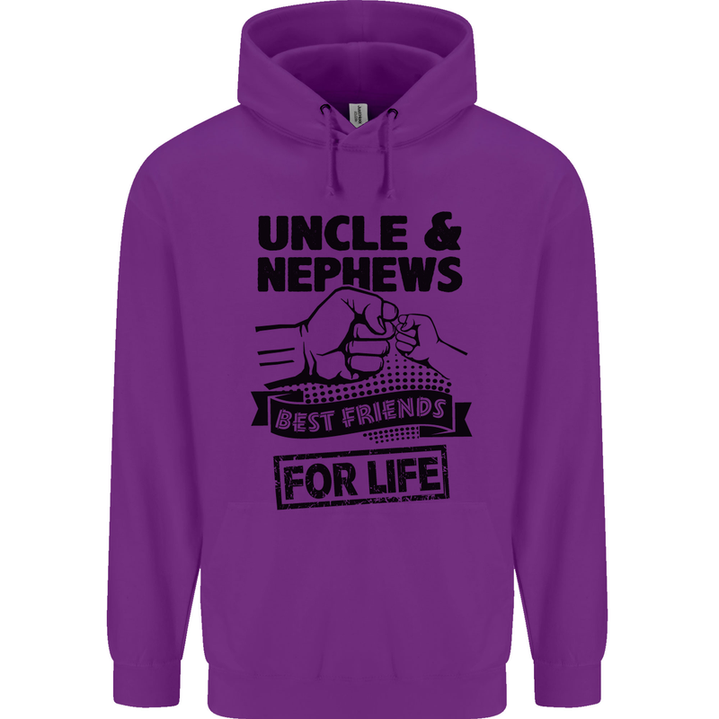 Uncle & Nephews Best Friends Day Funny Childrens Kids Hoodie Purple