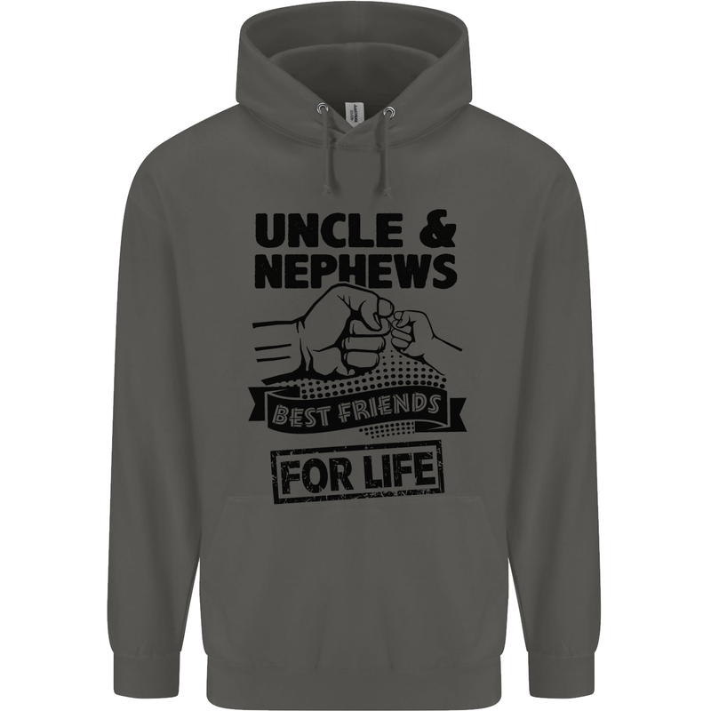 Uncle & Nephews Best Friends Day Funny Childrens Kids Hoodie Storm Grey