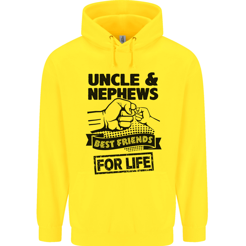 Uncle & Nephews Best Friends Day Funny Childrens Kids Hoodie Yellow