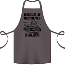 Uncle & Nephews Best Friends Day Funny Cotton Apron 100% Organic Dark Grey
