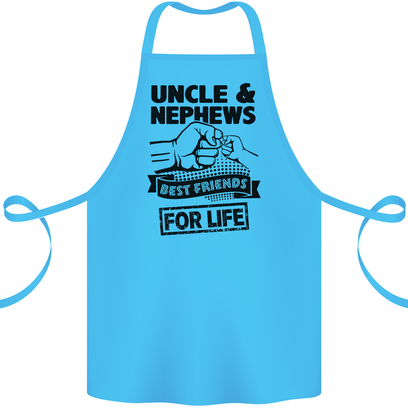 Uncle & Nephews Best Friends Day Funny Cotton Apron 100% Organic Turquoise