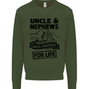 Uncle & Nephews Best Friends Day Funny Kids Sweatshirt Jumper Forest Green