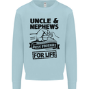 Uncle & Nephews Best Friends Day Funny Kids Sweatshirt Jumper Light Blue