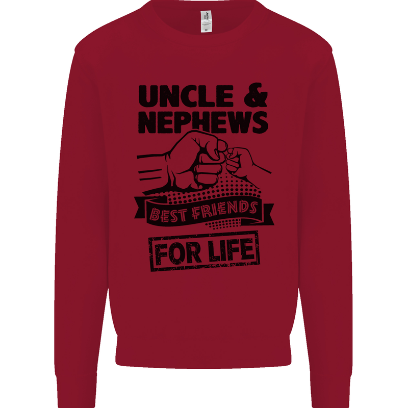 Uncle & Nephews Best Friends Day Funny Kids Sweatshirt Jumper Red