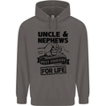 Uncle & Nephews Best Friends Day Funny Mens 80% Cotton Hoodie Charcoal