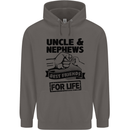 Uncle & Nephews Best Friends Day Funny Mens 80% Cotton Hoodie Charcoal
