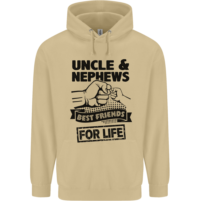 Uncle & Nephews Best Friends Day Funny Mens 80% Cotton Hoodie Sand