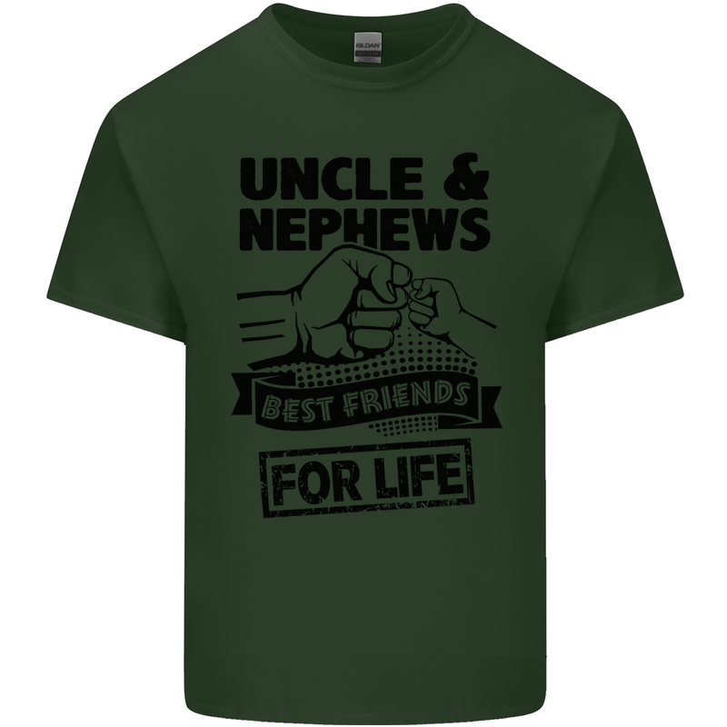 Uncle & Nephews Best Friends Day Funny Mens Cotton T-Shirt Tee Top Forest Green