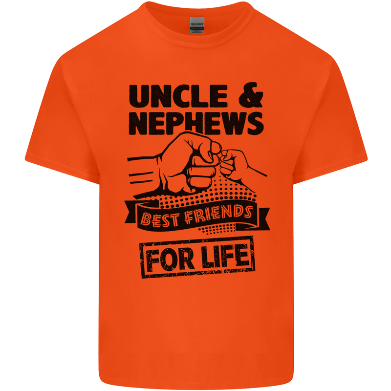 Uncle & Nephews Best Friends Day Funny Mens Cotton T-Shirt Tee Top Orange