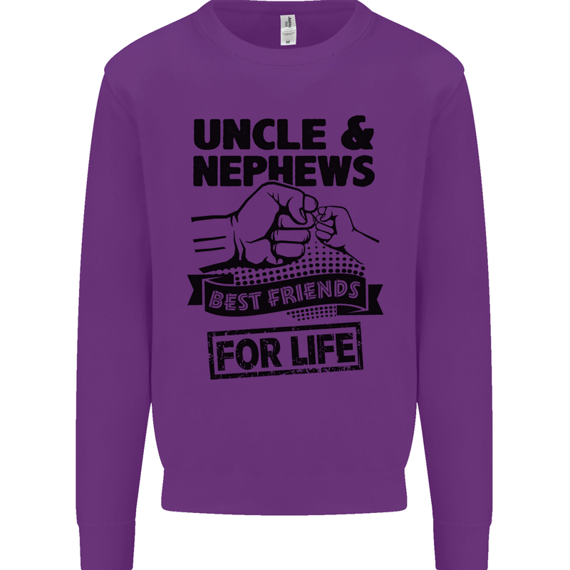 Uncle & Nephews Best Friends Day Funny Mens Sweatshirt Jumper Purple