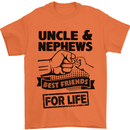 Uncle & Nephews Best Friends Day Funny Mens T-Shirt Cotton Gildan Orange
