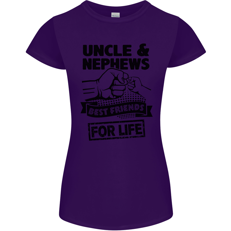 Uncle & Nephews Best Friends Day Funny Womens Petite Cut T-Shirt Purple