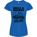 Uncle & Nephews Best Friends Day Funny Womens Petite Cut T-Shirt Royal Blue