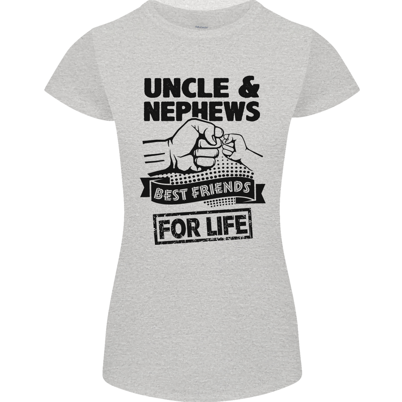 Uncle & Nephews Best Friends Day Funny Womens Petite Cut T-Shirt Sports Grey