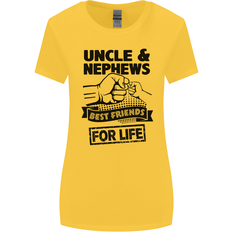 Uncle & Nephews Best Friends Day Funny Womens Wider Cut T-Shirt Yellow