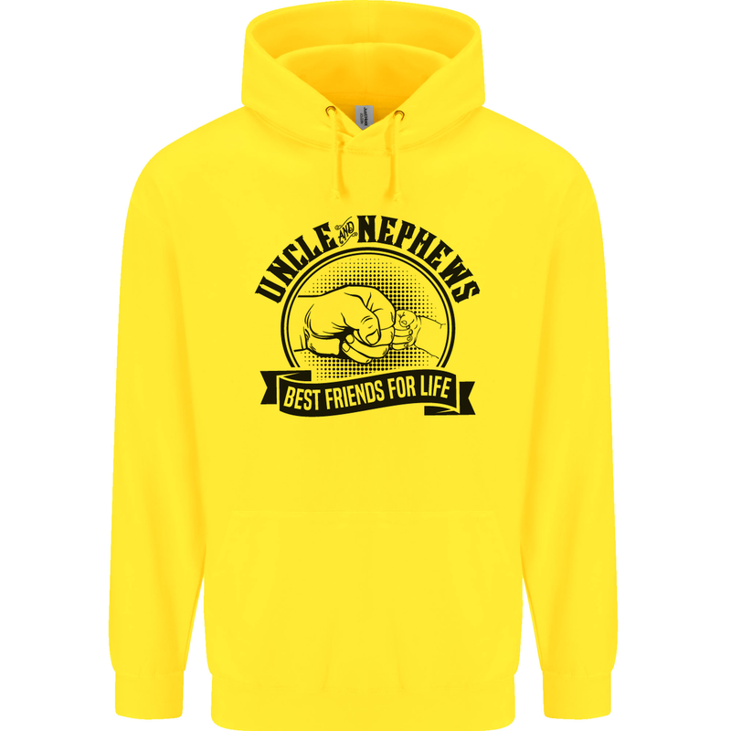 Uncle & Nephews Best Friends Uncle's Day Childrens Kids Hoodie Yellow