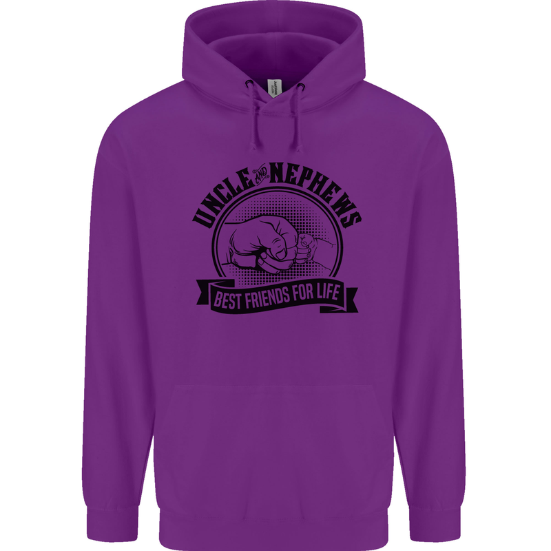 Uncle & Nephews Best Friends Uncle's Day Mens 80% Cotton Hoodie Purple