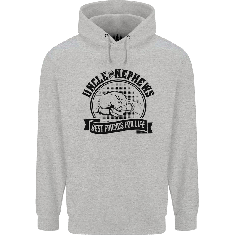 Uncle & Nephews Best Friends Uncle's Day Mens 80% Cotton Hoodie Sports Grey