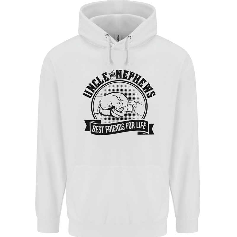 Uncle & Nephews Best Friends Uncle's Day Mens 80% Cotton Hoodie White