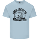 Uncle & Nephews Best Friends Uncle's Day Mens Cotton T-Shirt Tee Top Light Blue