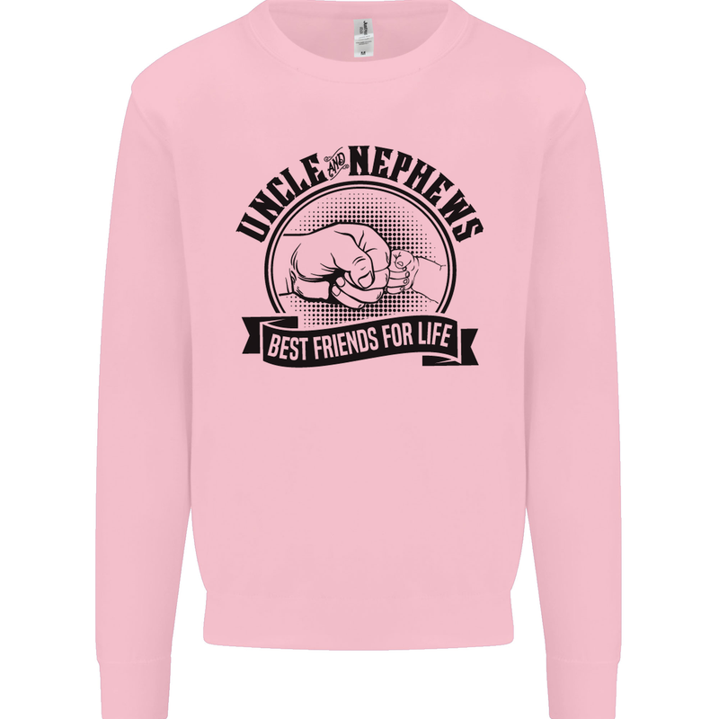 Uncle & Nephews Best Friends Uncle's Day Mens Sweatshirt Jumper Light Pink