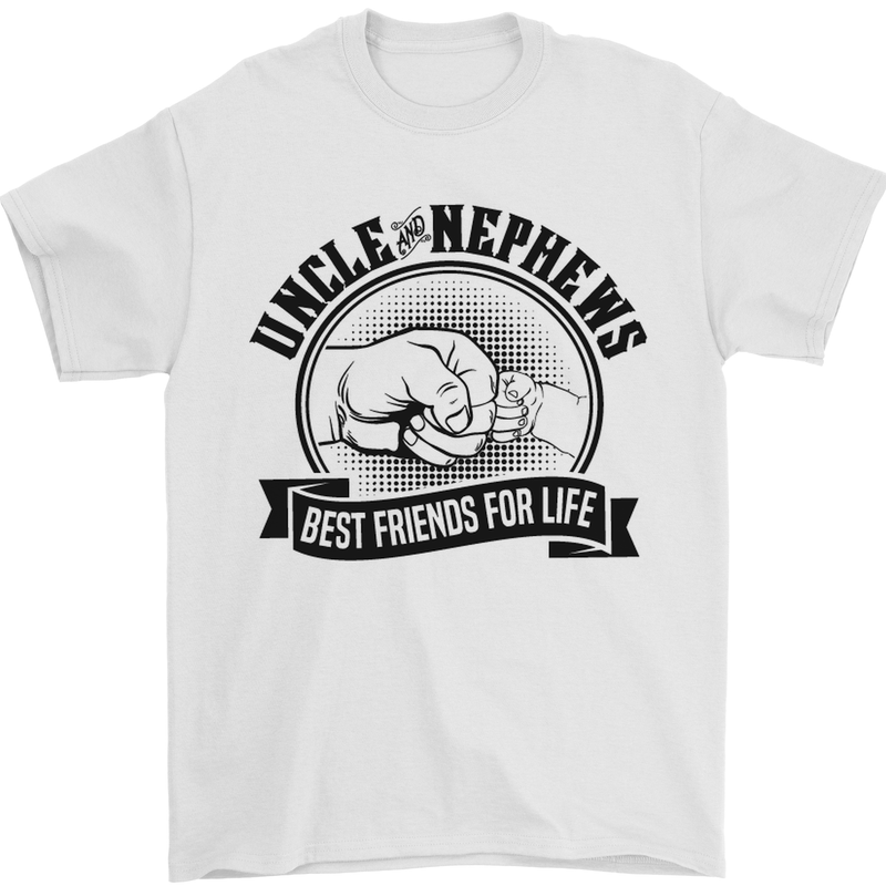 Uncle & Nephews Best Friends Uncle's Day Mens T-Shirt Cotton Gildan White