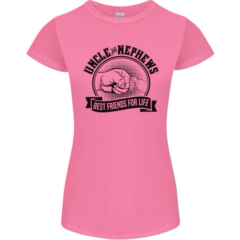 Uncle & Nephews Best Friends Uncle's Day Womens Petite Cut T-Shirt Azalea