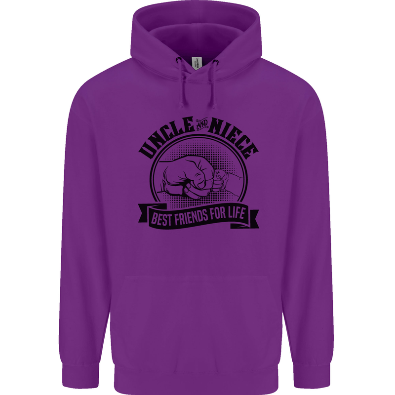 Uncle & Niece Best Friends Uncle's Day Childrens Kids Hoodie Purple