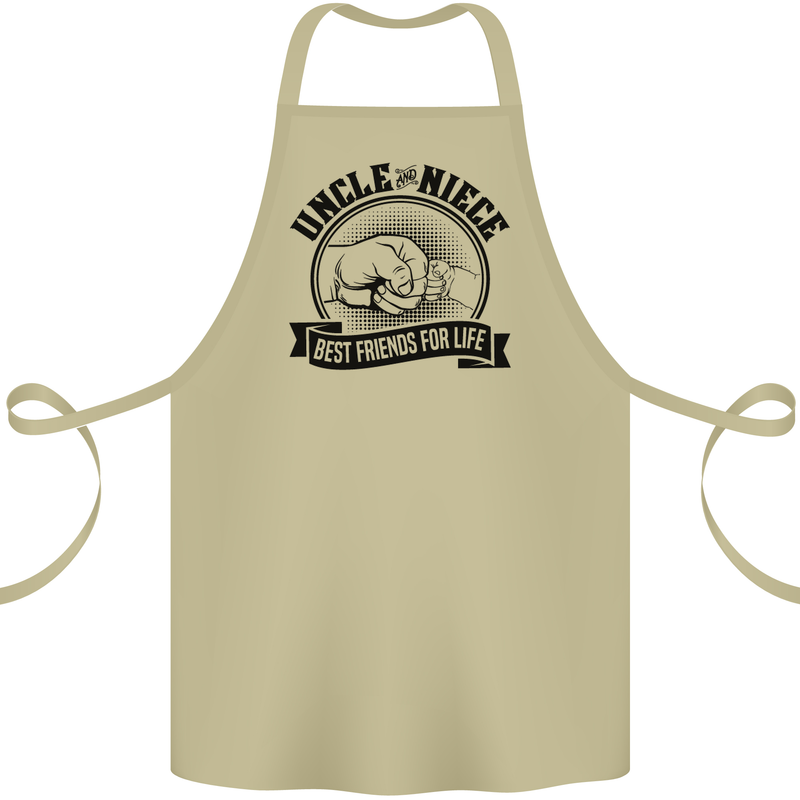 Uncle & Niece Best Friends Uncle's Day Cotton Apron 100% Organic Khaki